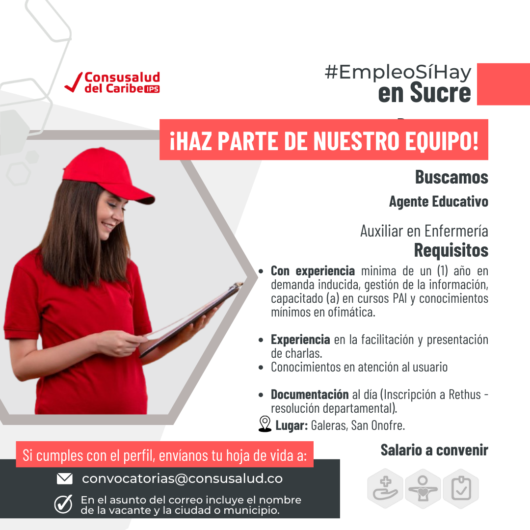 Vacante AE SUCRE Octubre